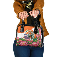 India Proud Free Fearless Shoulder Handbag Bengal Tiger Military Soldier Jets Art