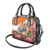 India Proud Free Fearless Shoulder Handbag Bengal Tiger Military Soldier Jets Art