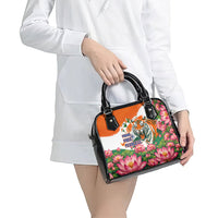 India Proud Free Fearless Shoulder Handbag Bengal Tiger Military Soldier Jets Art