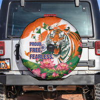 India Proud Free Fearless Spare Tire Cover Bengal Tiger Military Soldier Jets Art