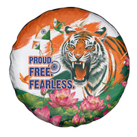 India Proud Free Fearless Spare Tire Cover Bengal Tiger Military Soldier Jets Art