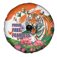 India Proud Free Fearless Spare Tire Cover Bengal Tiger Military Soldier Jets Art
