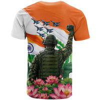 India Proud Free Fearless T Shirt Bengal Tiger Military Soldier Jets Art