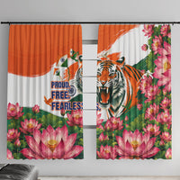 India Proud Free Fearless Window Curtain Bengal Tiger Military Soldier Jets Art