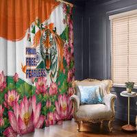 India Proud Free Fearless Window Curtain Bengal Tiger Military Soldier Jets Art