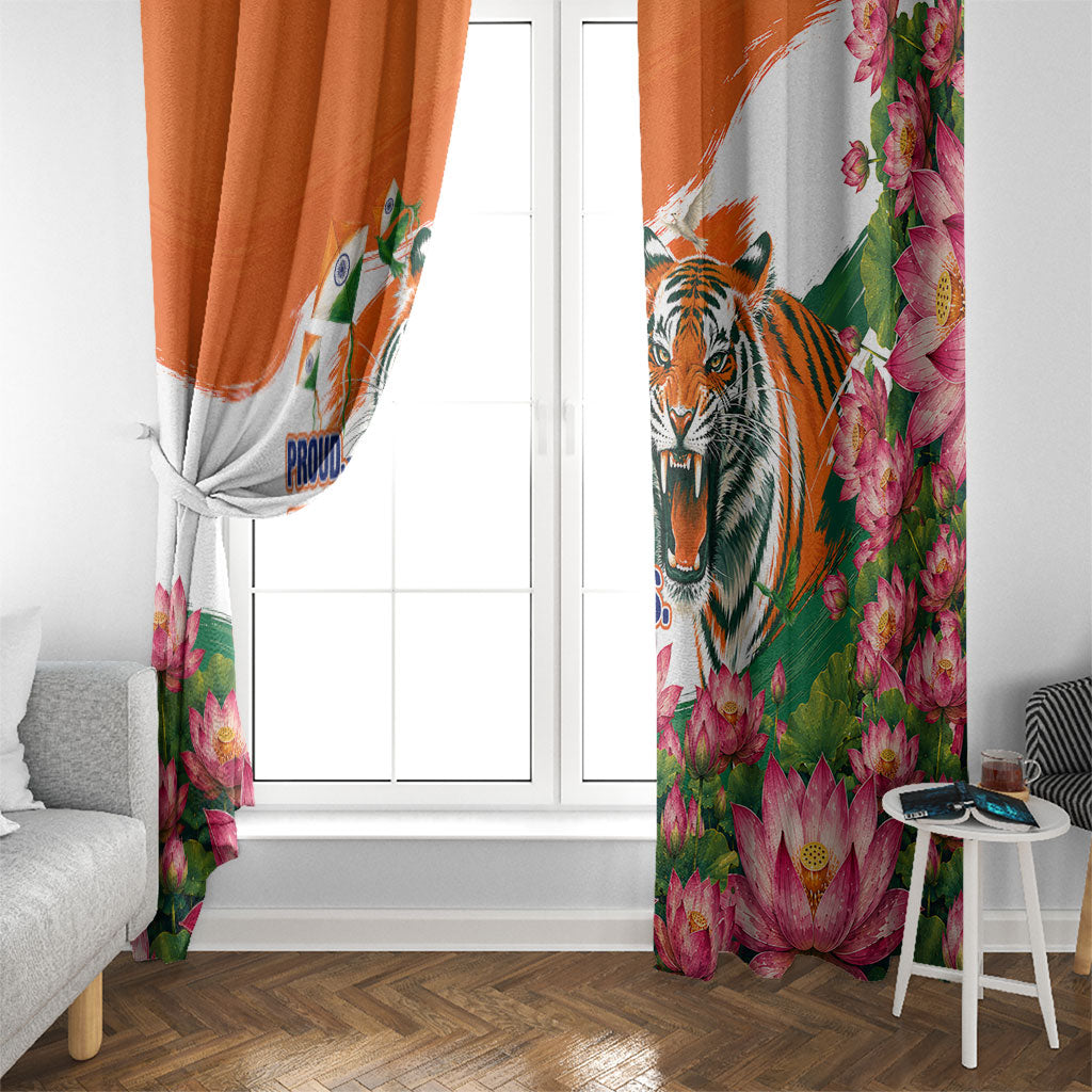 India Proud Free Fearless Window Curtain Bengal Tiger Military Soldier Jets Art