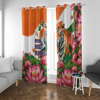 India Proud Free Fearless Window Curtain Bengal Tiger Military Soldier Jets Art