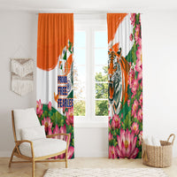 India Proud Free Fearless Window Curtain Bengal Tiger Military Soldier Jets Art