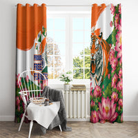 India Proud Free Fearless Window Curtain Bengal Tiger Military Soldier Jets Art