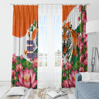 India Proud Free Fearless Window Curtain Bengal Tiger Military Soldier Jets Art