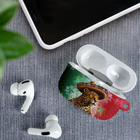 Viva Mexico Independence Day AirPods Case Sombrero Jaguar Mayan Pyramid Fireworks