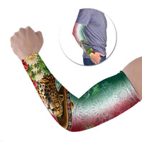 Viva Mexico Independence Day Arm Sleeves Sombrero Jaguar Mayan Pyramid Fireworks