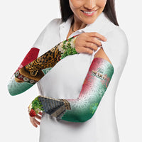 Viva Mexico Independence Day Arm Sleeves Sombrero Jaguar Mayan Pyramid Fireworks