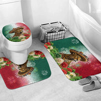 Viva Mexico Independence Day Bathroom Set Sombrero Jaguar Mayan Pyramid Fireworks