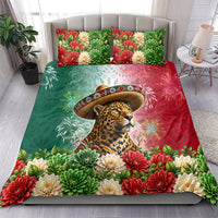 Viva Mexico Independence Day Bedding Set Sombrero Jaguar Mayan Pyramid Fireworks