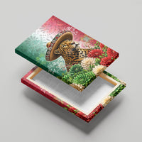 Viva Mexico Independence Day Canvas Wall Art Sombrero Jaguar Mayan Pyramid Fireworks