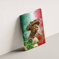 Viva Mexico Independence Day Canvas Wall Art Sombrero Jaguar Mayan Pyramid Fireworks