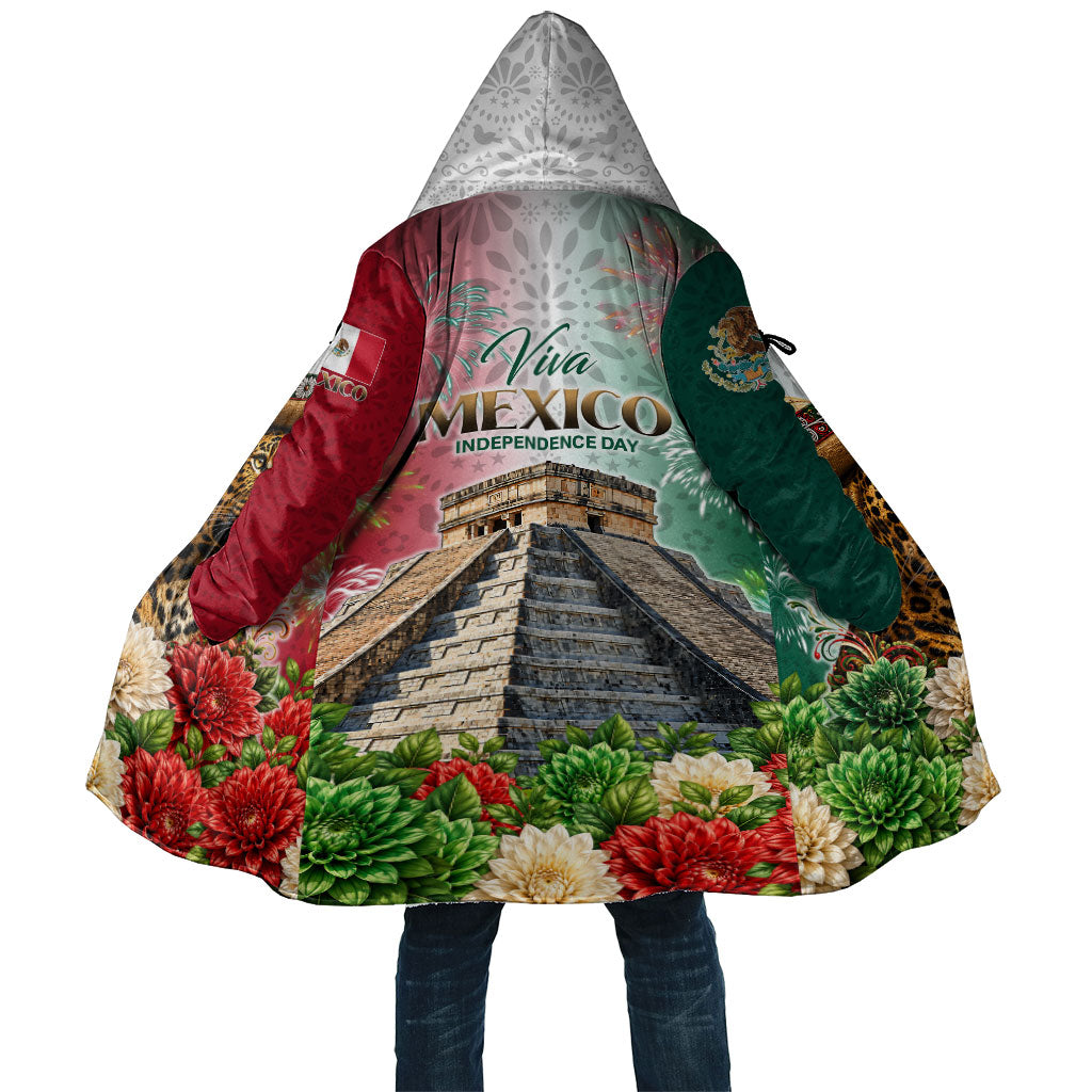Viva Mexico Independence Day Cloak Sombrero Jaguar Mayan Pyramid Fireworks