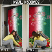 Viva Mexico Independence Day Door Cover Sombrero Jaguar Mayan Pyramid Fireworks