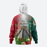 Viva Mexico Independence Day Hoodie Sombrero Jaguar Mayan Pyramid Fireworks