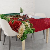 Viva Mexico Independence Day Tablecloth Sombrero Jaguar Mayan Pyramid Fireworks