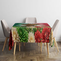 Viva Mexico Independence Day Tablecloth Sombrero Jaguar Mayan Pyramid Fireworks