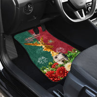 Viva Mexico Independence Day Car Mats Golden Eagle Angel Aztec Pattern