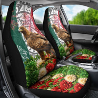 Viva Mexico Independence Day Car Seat Cover Golden Eagle Angel Aztec Pattern