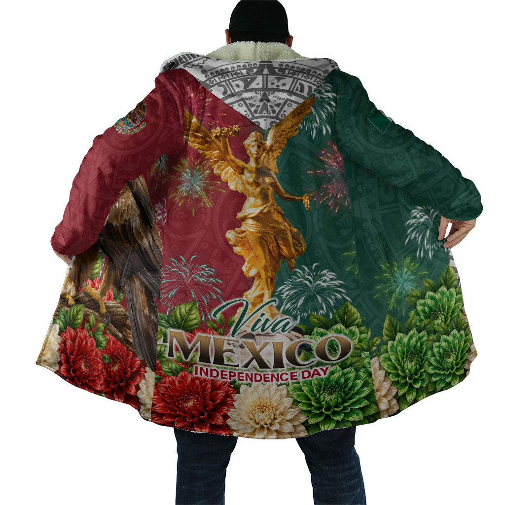 Viva Mexico Independence Day Cloak Golden Eagle Angel Aztec Pattern