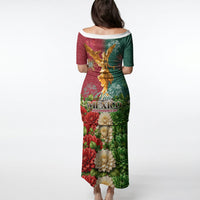 Viva Mexico Independence Day Puletasi Golden Eagle Angel Aztec Pattern