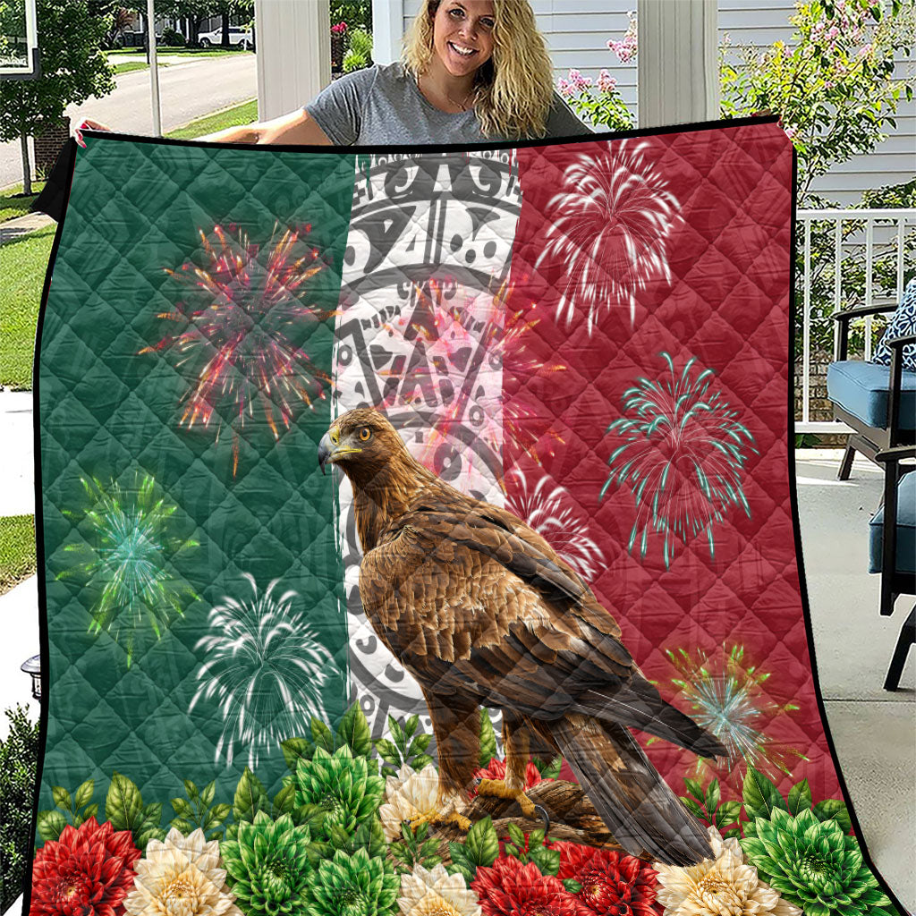 Viva Mexico Independence Day Quilt Golden Eagle Angel Aztec Pattern