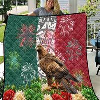 Viva Mexico Independence Day Quilt Golden Eagle Angel Aztec Pattern