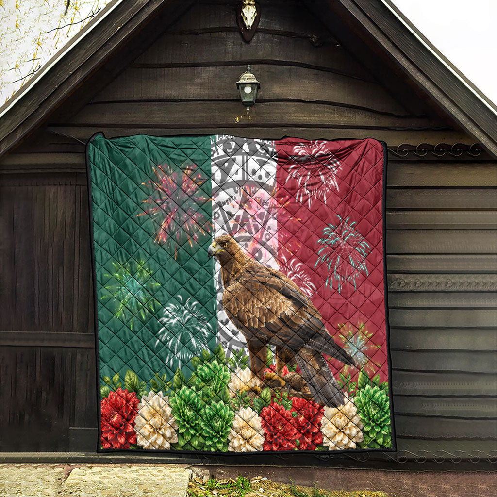 Viva Mexico Independence Day Quilt Golden Eagle Angel Aztec Pattern