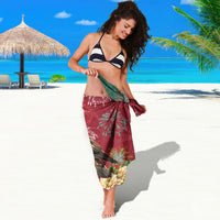 Viva Mexico Independence Day Sarong Golden Eagle Angel Aztec Pattern