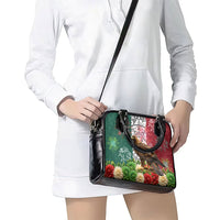 Viva Mexico Independence Day Shoulder Handbag Golden Eagle Angel Aztec Pattern