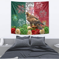 Viva Mexico Independence Day Tapestry Golden Eagle Angel Aztec Pattern