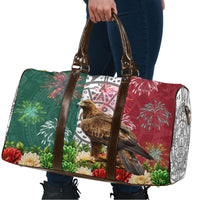 Viva Mexico Independence Day Travel Bag Golden Eagle Angel Aztec Pattern