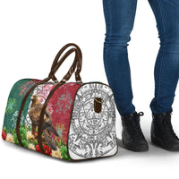 Viva Mexico Independence Day Travel Bag Golden Eagle Angel Aztec Pattern