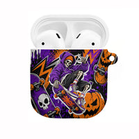 Halloween Skeleton Skateboarder AirPods Case Graffiti Ghost Pumpkin Streetwear Graphic