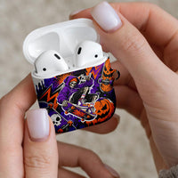 Halloween Skeleton Skateboarder AirPods Case Graffiti Ghost Pumpkin Streetwear Graphic