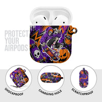 Halloween Skeleton Skateboarder AirPods Case Graffiti Ghost Pumpkin Streetwear Graphic