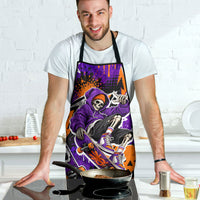 Halloween Skeleton Skateboarder Apron Graffiti Ghost Pumpkin Streetwear Graphic