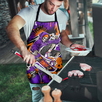 Halloween Skeleton Skateboarder Apron Graffiti Ghost Pumpkin Streetwear Graphic