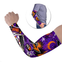 Halloween Skeleton Skateboarder Arm Sleeves Graffiti Ghost Pumpkin Streetwear Graphic