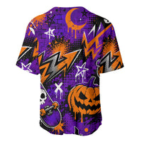 Halloween Skeleton Skateboarder Baseball Jersey Graffiti Ghost Pumpkin Streetwear Graphic