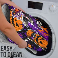Halloween Skeleton Skateboarder Bathroom Set Graffiti Ghost Pumpkin Streetwear Graphic
