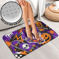 Halloween Skeleton Skateboarder Bathroom Set Graffiti Ghost Pumpkin Streetwear Graphic