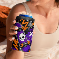 Halloween Skeleton Skateboarder 4 in 1 Can Cooler Tumbler Graffiti Ghost Pumpkin Streetwear Graphic