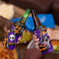 Halloween Skeleton Skateboarder 4 in 1 Can Cooler Tumbler Graffiti Ghost Pumpkin Streetwear Graphic