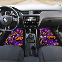 Halloween Skeleton Skateboarder Car Mats Graffiti Ghost Pumpkin Streetwear Graphic
